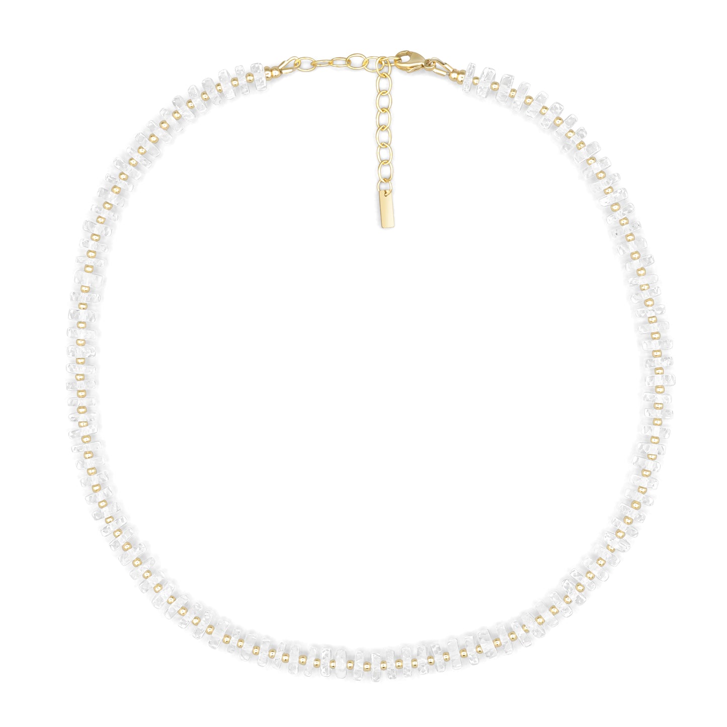 Heishi Gemstone Necklace - 14K gold filled