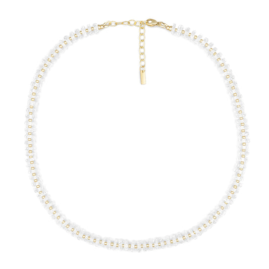 Heishi Gemstone Necklace - 14K gold filled