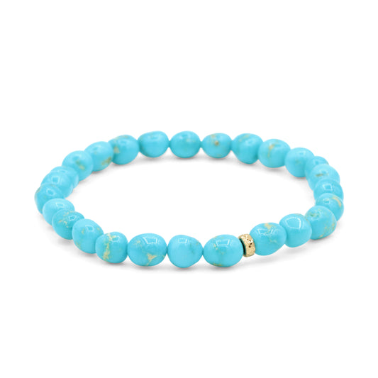 Sleeping Beauty Turquoise Nugget - 14K