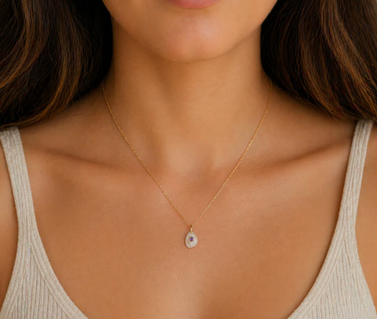 Lilac Moon Pendant - Moonstone & Amethyst