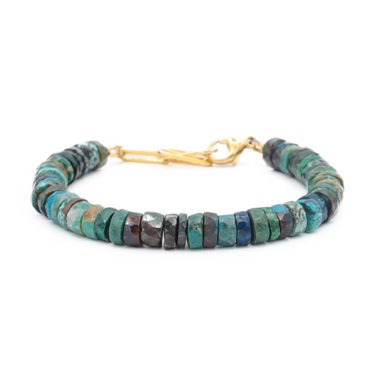 Chrysocolla heishi bracelet