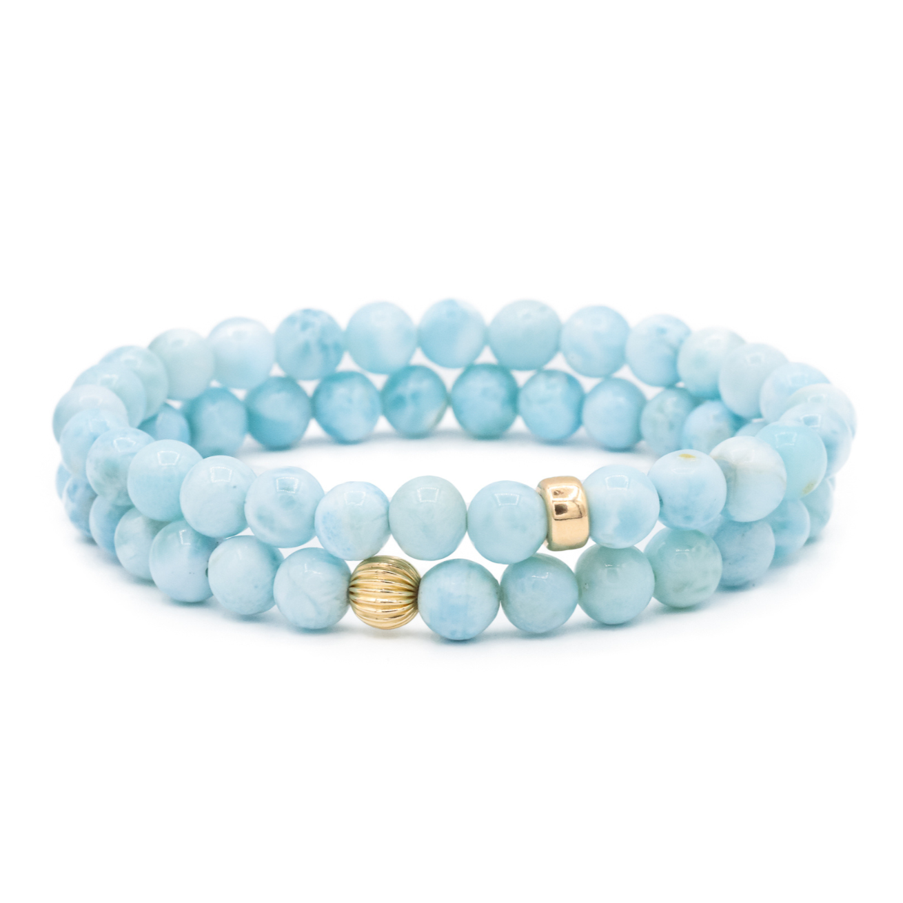 Larimar bracelet 6mm Earthly Abundance