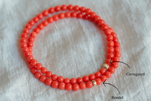 Authentic Italian Coral 4mm bracelet