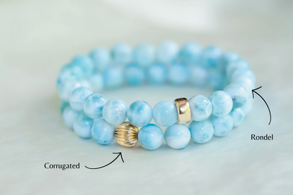 Larimar bracelet 8mm
