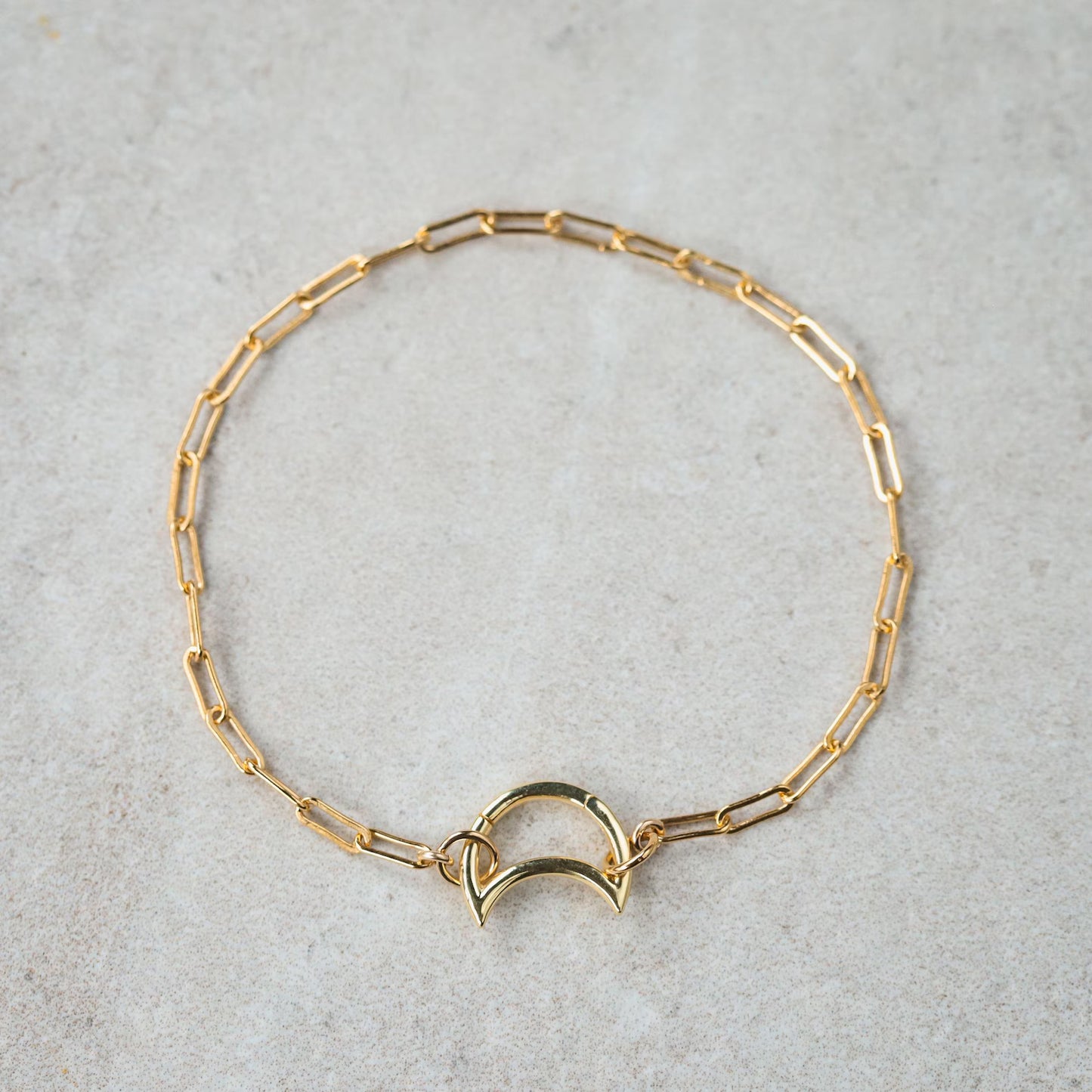 Moon Carabiner Paperclip Bracelet - Earthly Abundance