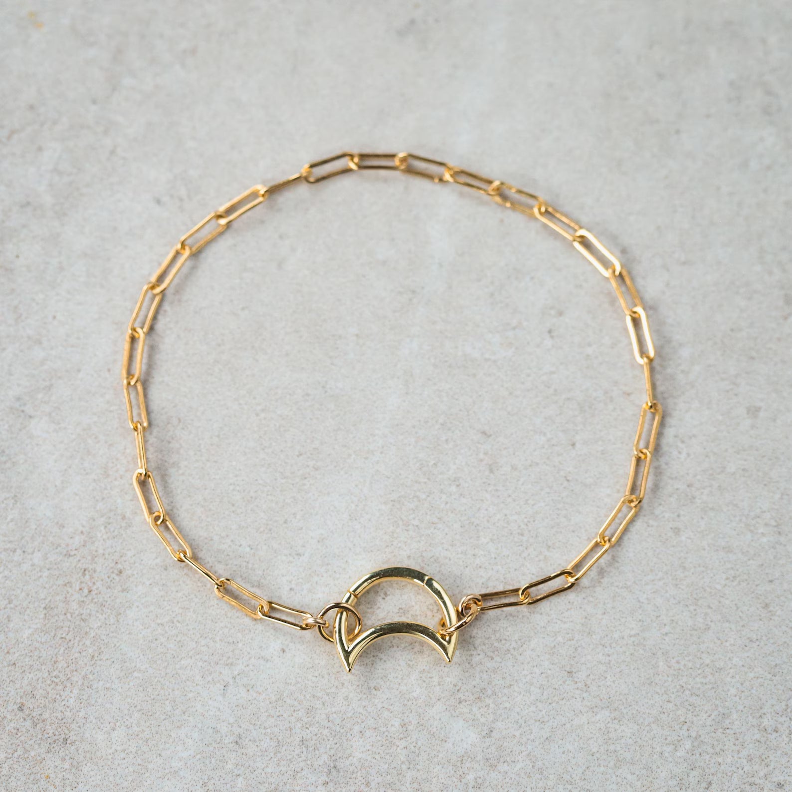 Moon Carabiner Paperclip Bracelet - Earthly Abundance