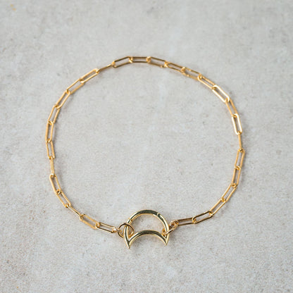 Moon Carabiner Paperclip Bracelet - Earthly Abundance