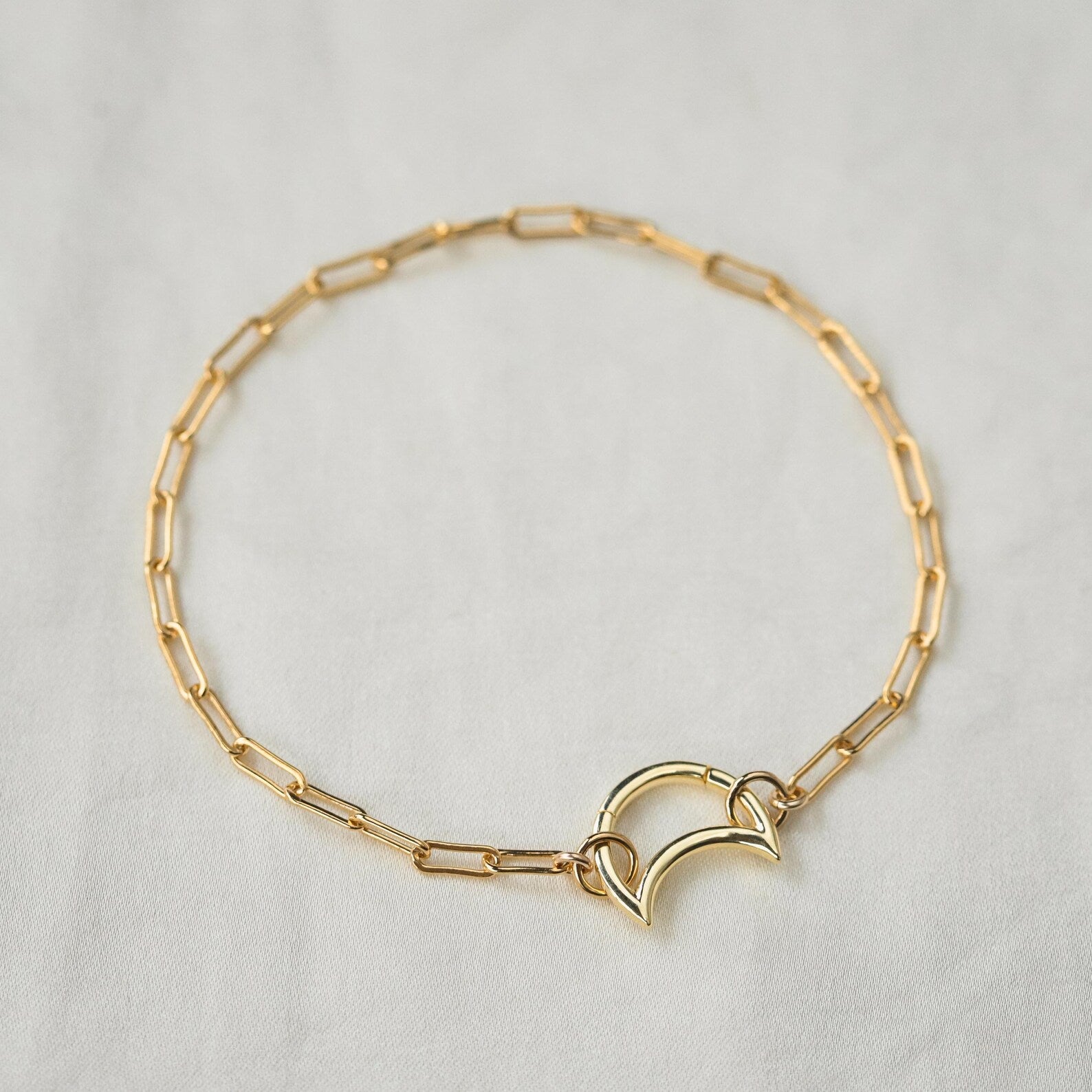 Moon Carabiner Paperclip Bracelet - Earthly Abundance