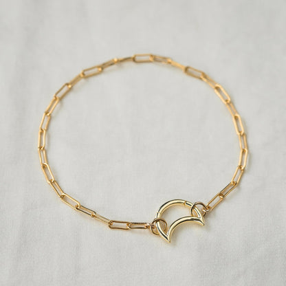 Moon Carabiner Paperclip Bracelet - Earthly Abundance