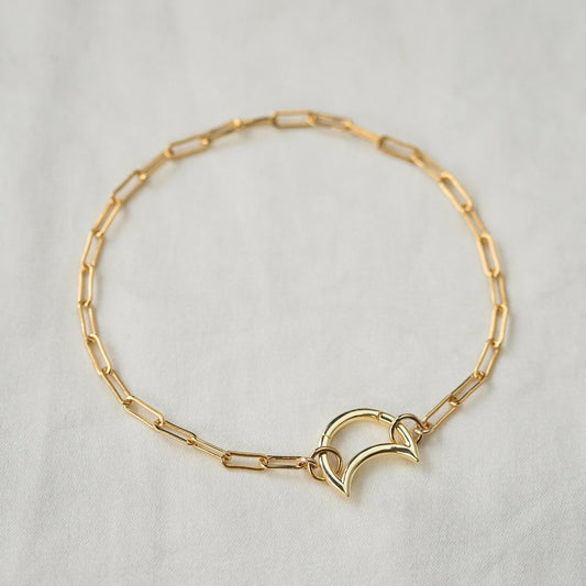 Moon Carabiner Paperclip Bracelet