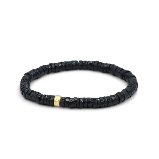 Grounding Black Tourmaline Heishi Bracelet