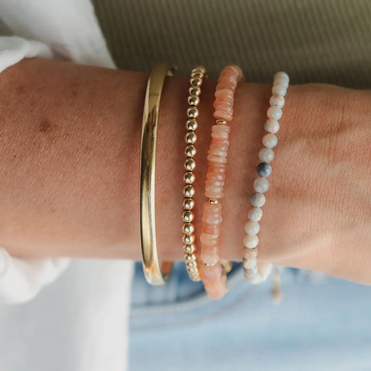 Peach Moonstone Bracelet