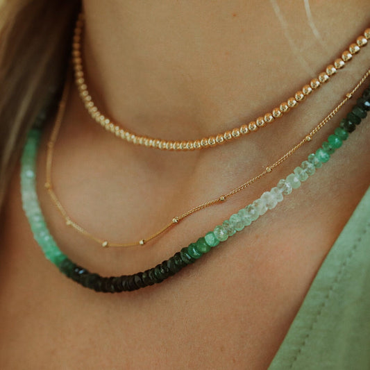 Ombre Emerald Necklace