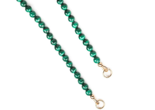 Beaded Malachite 4mm | AAAA+ Malachite Choker | Malachite gold filled jewelry | Healing malachite jewelry | Gemstone statement necklace