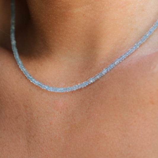 Misty Blue Aquamarine Necklace - Earthly Abundance