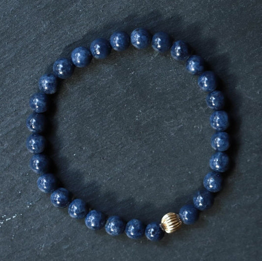 Blue Sapphire 6mm - 14K