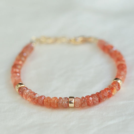 Sunstone Bracelet faceted