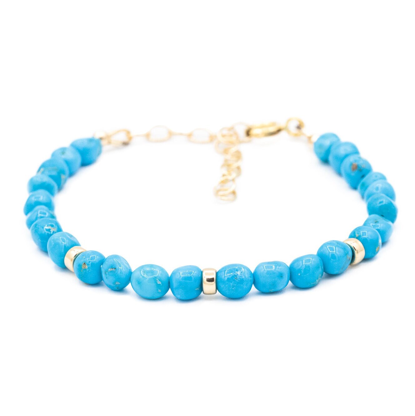 Turquoise Bracelet, All Natural Sleeping Beauty Turquoise Bracelet, [EBTP1033] Sleeping Beauty Turquoise Jewelry, December Birthstone
