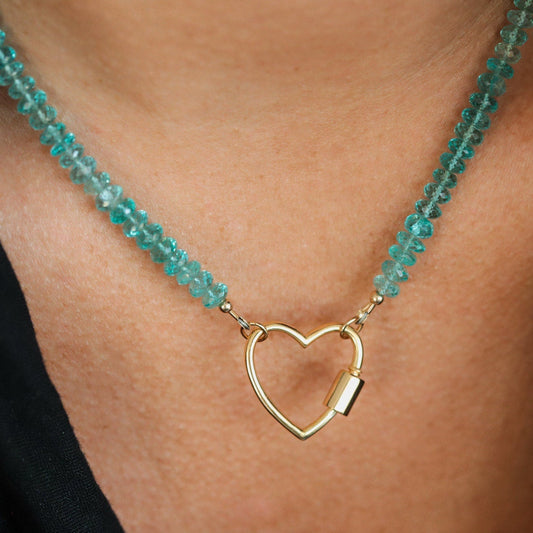 Apatite Heart Necklace