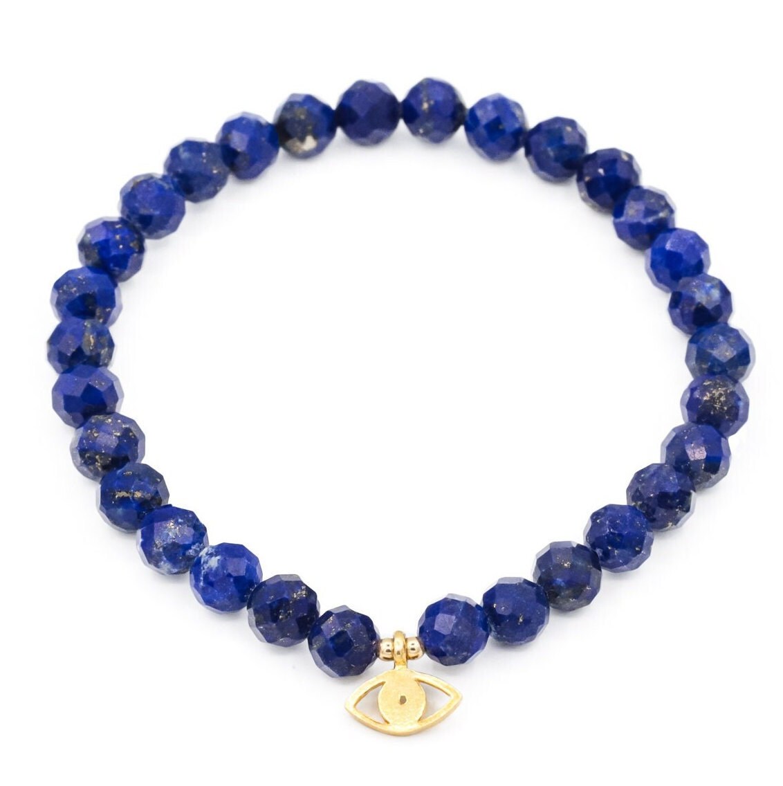 Faceted lapis lazuli 6mm