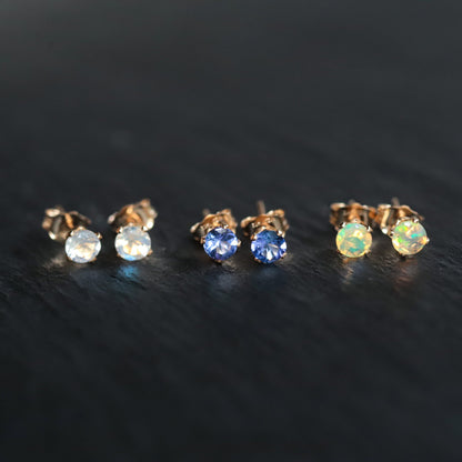 Moonstone 14K gold filled earring, gemstone stud earring, [EEMP1239] gold filled gemstone studs, moonstone earrings, moonstone stud earrings