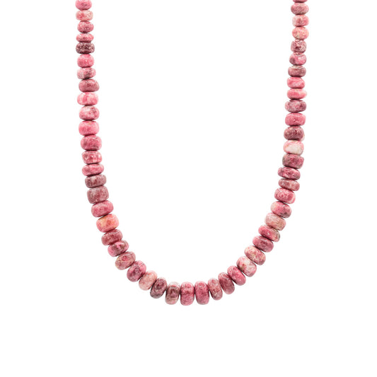 Pink thulite necklace
