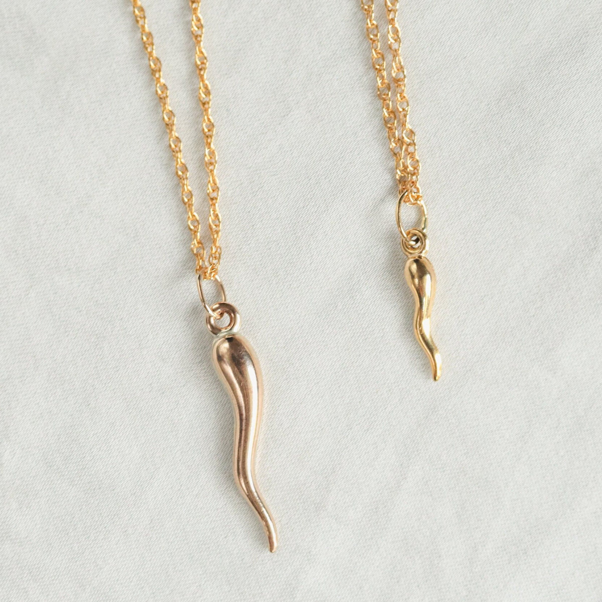 Italian Horn Necklace, 14K gold filled ENGA6785