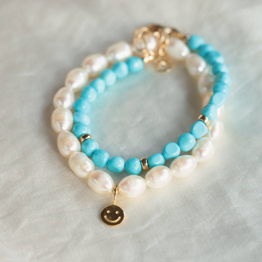 Happy Face Freshwater Pearl bracelet