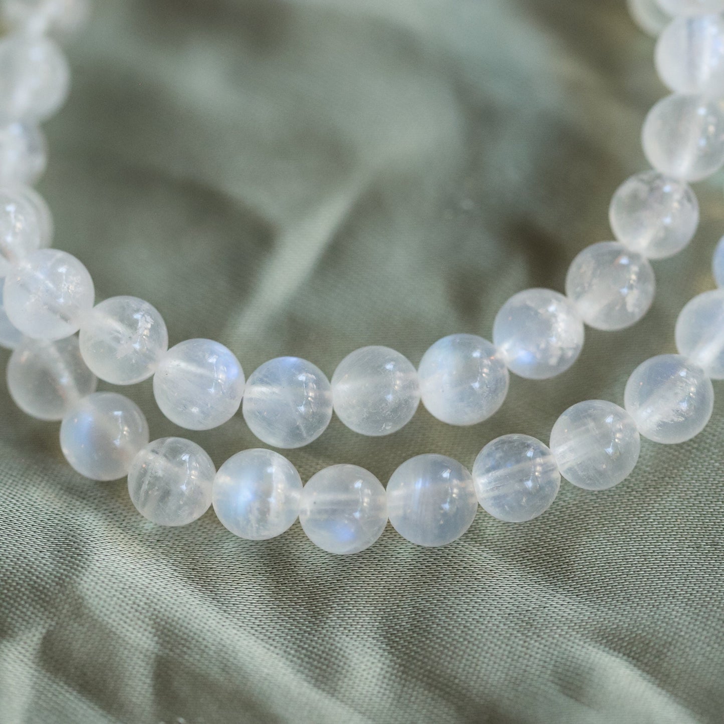 14K GOLD Rainbow Moonstone bracelet 6mm | [EBMM1020] Genuine Natural Moonstone, translucent Moonstone | Top quality rainbow moonstone 6mm