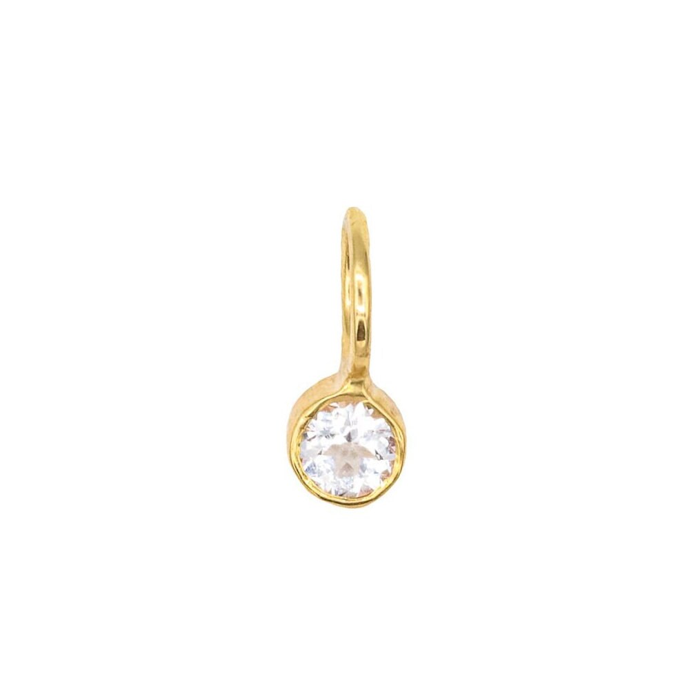 White Topaz Pendant [gold vermeil]
