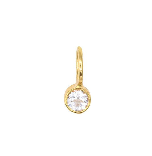 White Topaz Pendant [gold vermeil]