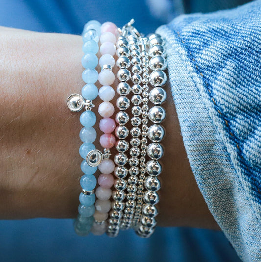 Sterling Silver Beaded Bracelet