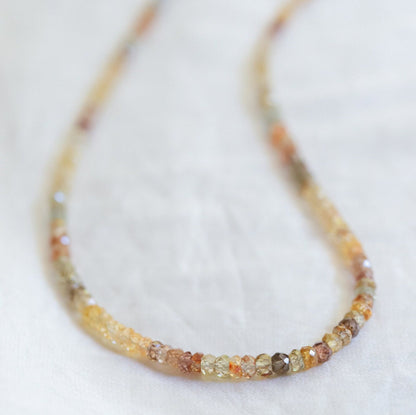 Sparkly natural zircon necklace