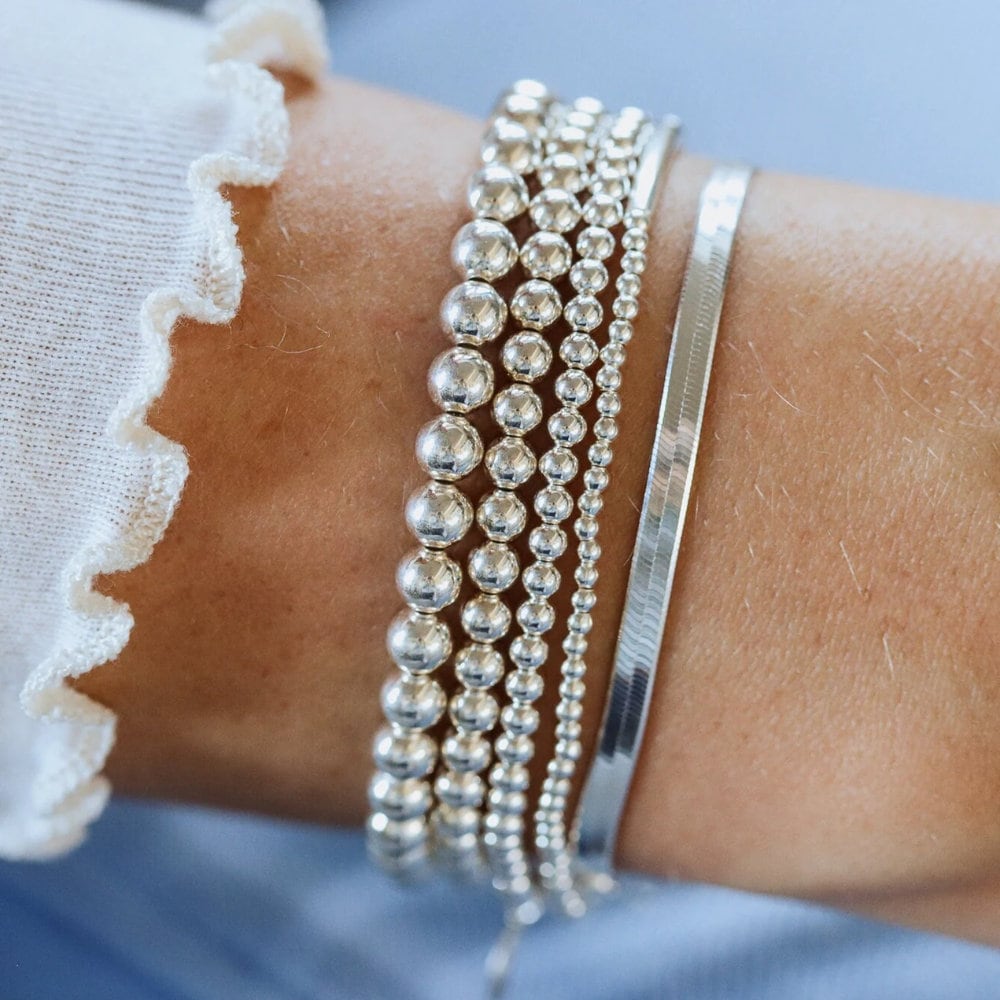 Sterling Silver Beaded Bracelet