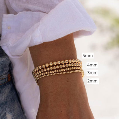 14K gold filled, 14K gold filled bracelet, Gold Bead Ball Bracelet [EBGM1981], 2mm, 3mm, 4mm, 5mm 0010