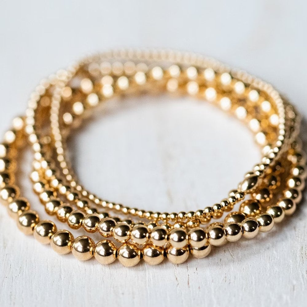 14K gold filled, 14K gold filled bracelet, Gold Bead Ball Bracelet [EBGM1981], 2mm, 3mm, 4mm, 5mm 0010