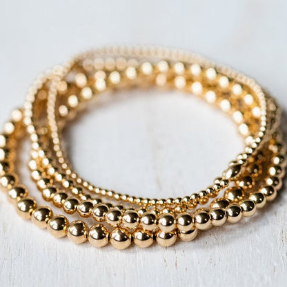 14K gold filled, 14K gold filled bracelet, Gold Bead Ball Bracelet [EBGM1981], 2mm, 3mm, 4mm, 5mm 0010