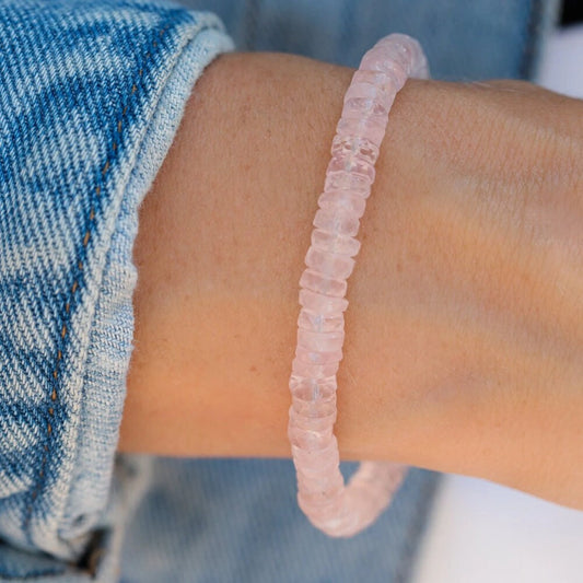 Rose Quartz Heishi Bracelet
