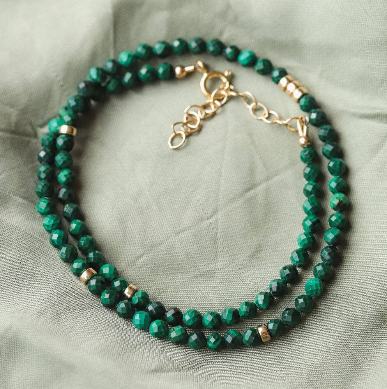 Faceted Malachite Necklace