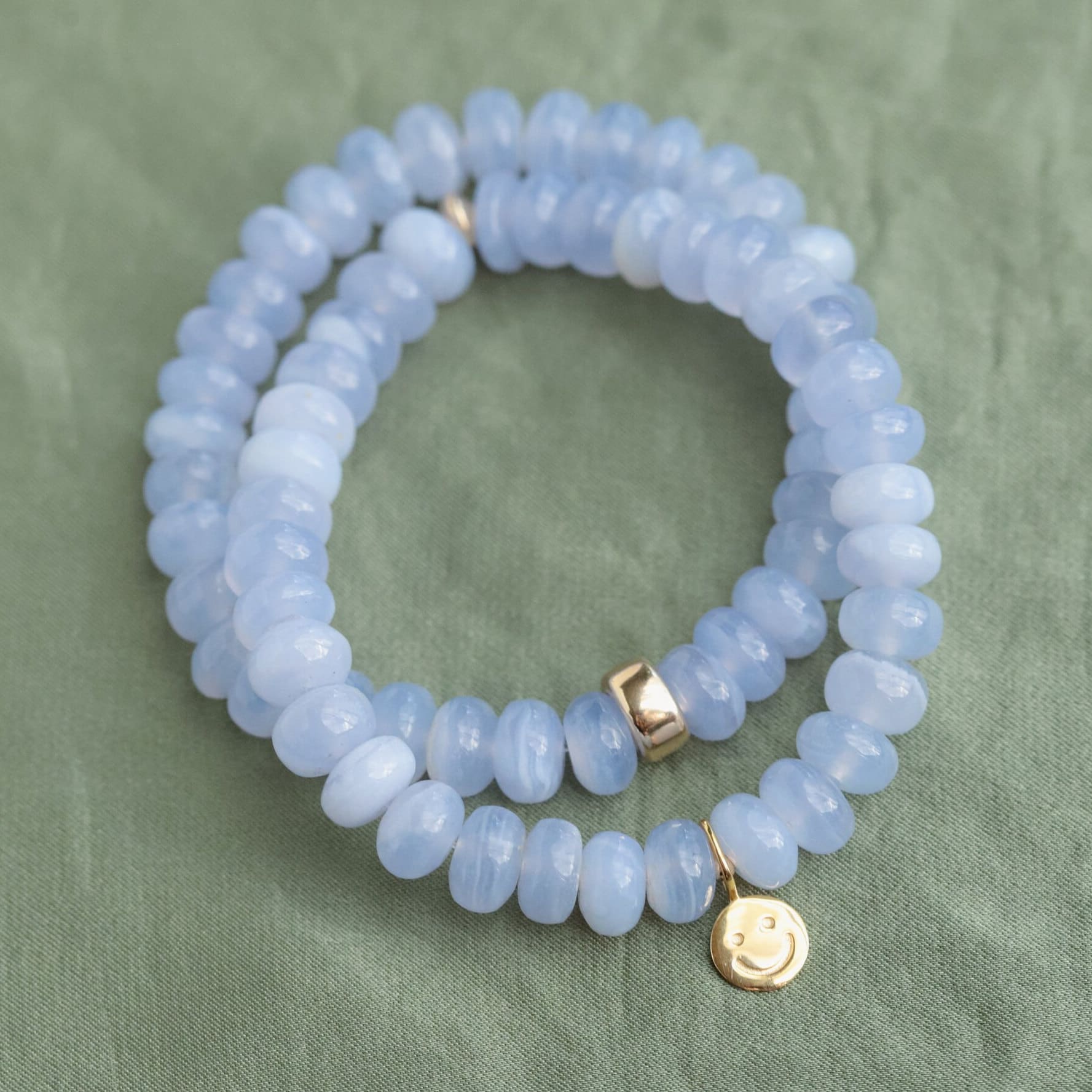 AAAA+ Blue Lace Agate bracelet 8mm - healing crystal bracelet - elastic bracelet - chakra stones - Blue Lace Agate jewelry Blue Lace Agate