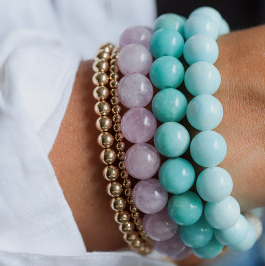 Rare AAAA+ kunzite bracelet 10mm | natural genuine kunzite | gemstone bracelet | High grade lilac kunzite jewelry #0240