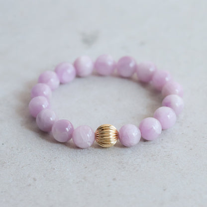 Rare AAAA+ kunzite bracelet 10mm | natural genuine kunzite | gemstone bracelet | High grade lilac kunzite jewelry #0240