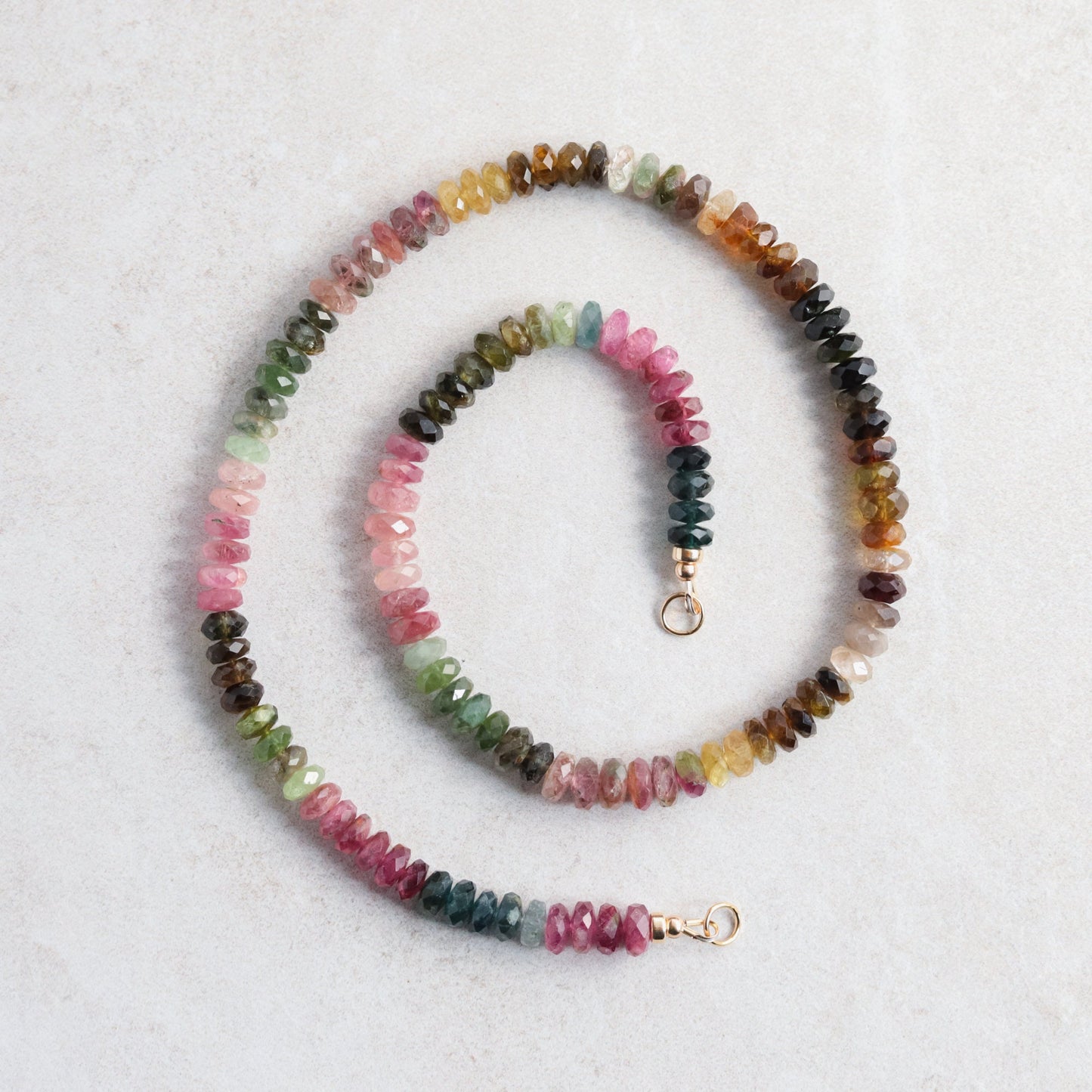 Mixed Tourmaline Beaded Necklace