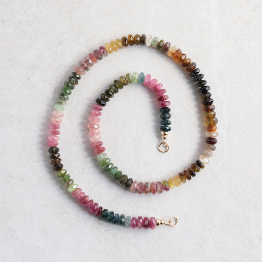 Mixed Tourmaline Beaded Necklace