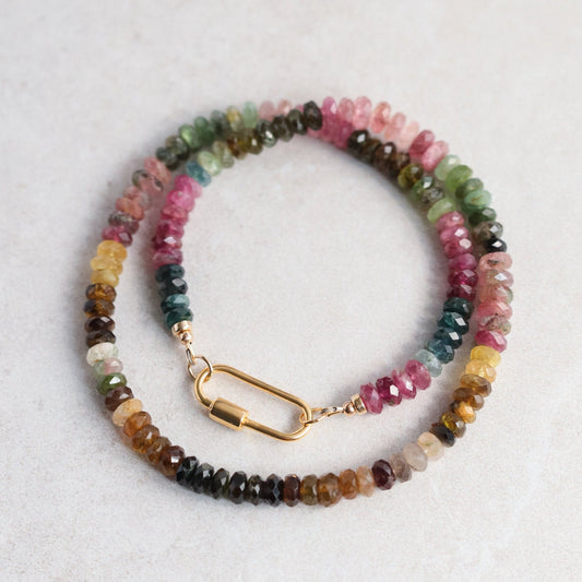 Mixed Tourmaline Beaded Necklace