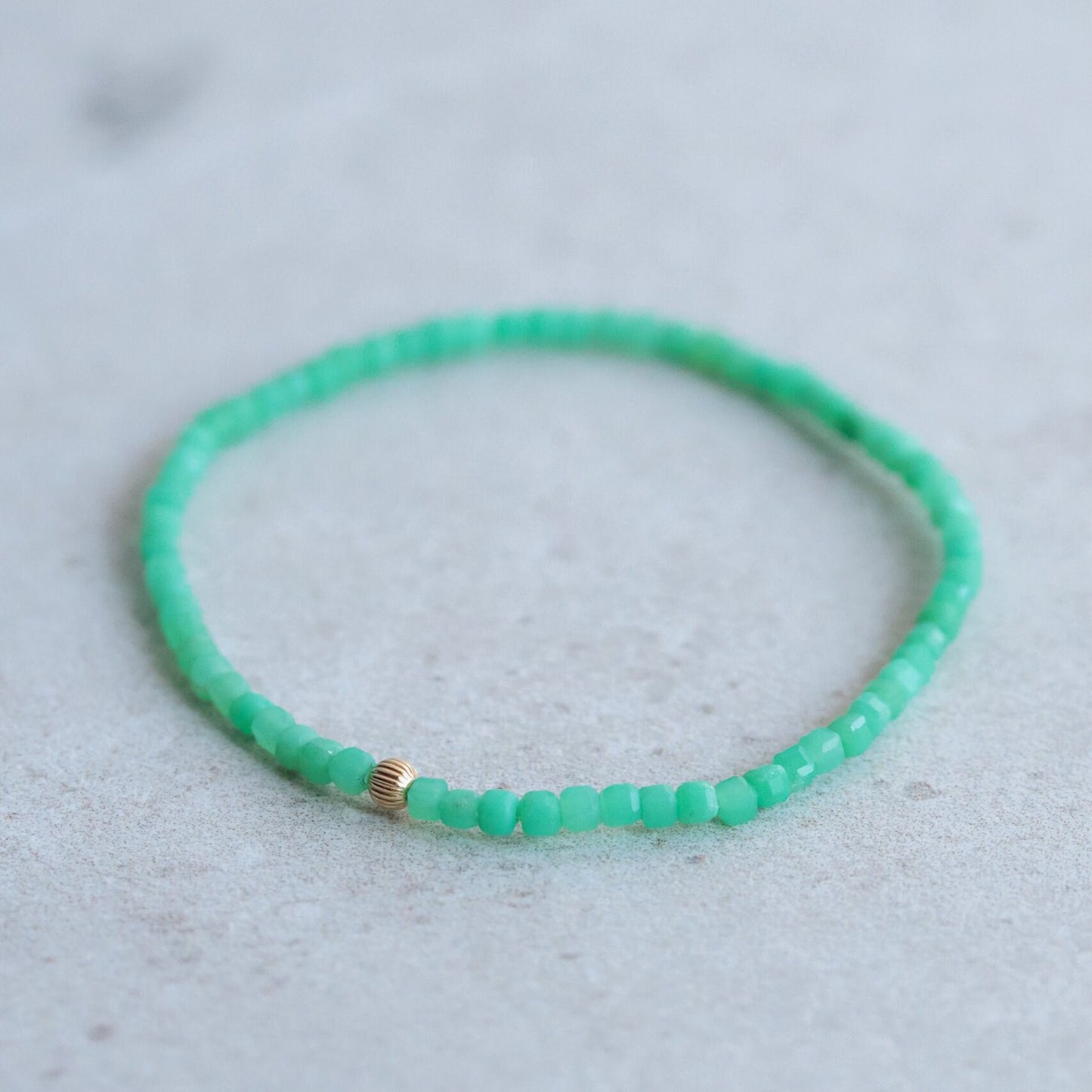 Chrysoprase bracelet | Green Chrysoprase jewelry | genuine chrysoprase, chrysoprase beaded bracelet, Chrysoprase beaded #ccf3 W