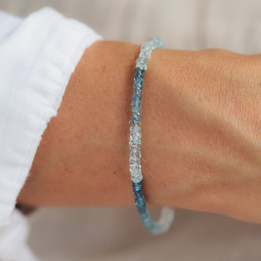 Ocean Tide Aquamarine Bracelet