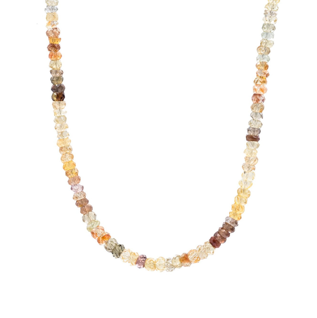 Sparkly natural zircon necklace