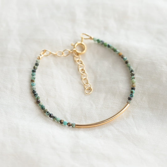 African Turquoise Bar Bracelet