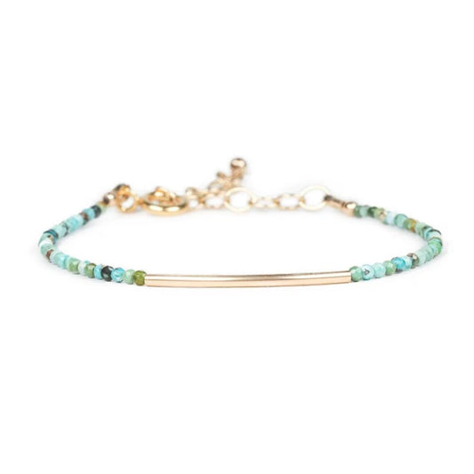 African Turquoise Bar Bracelet